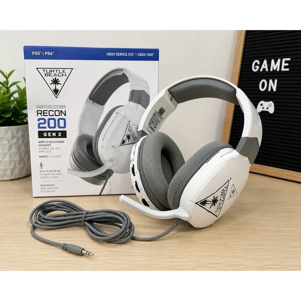 Turtle Beach Ear Force Recon 200 Gen 2 Gaming Headset White Wired PS Xbox